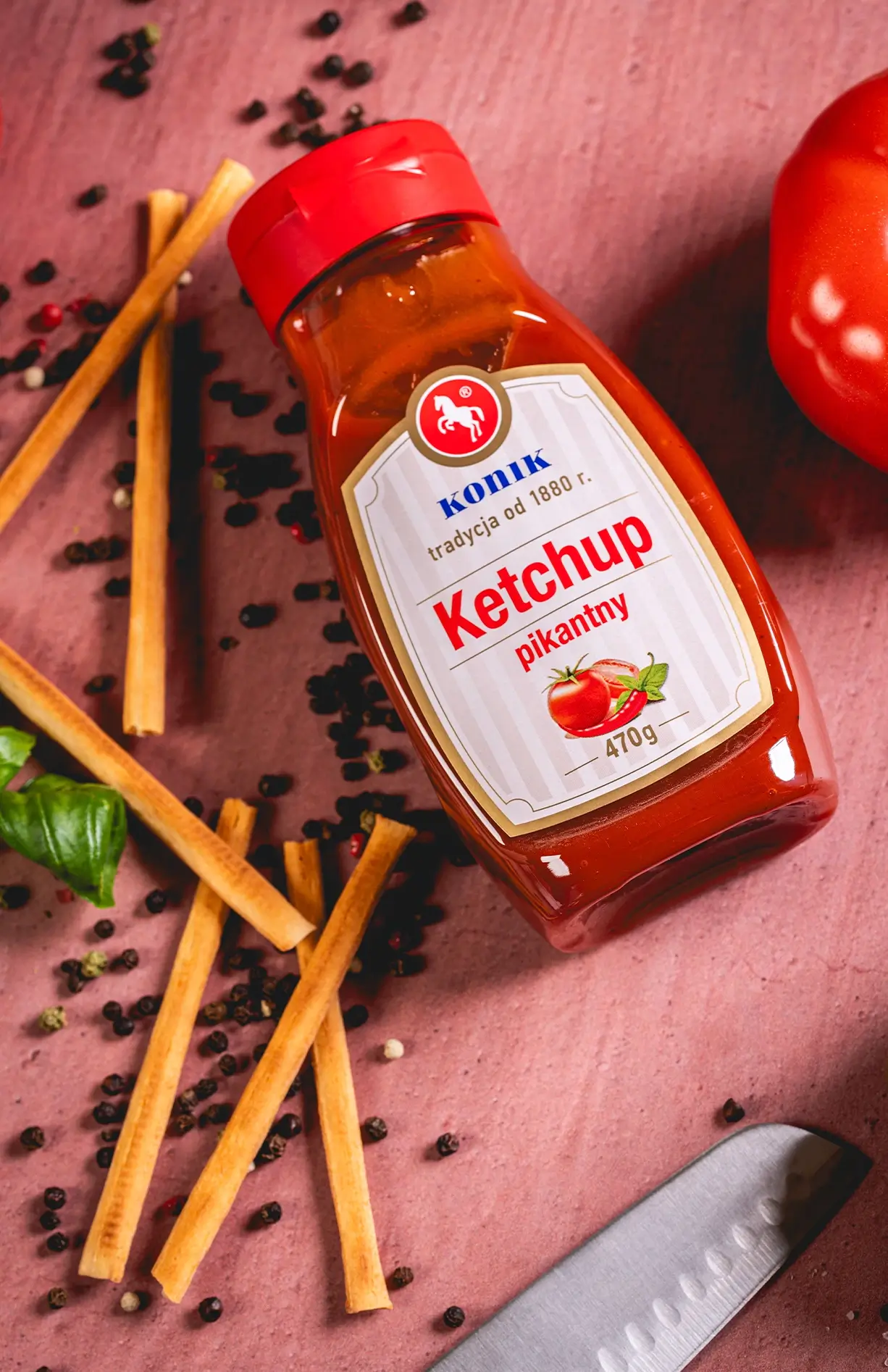 Butelka Ketchupu Pikantnego Konik