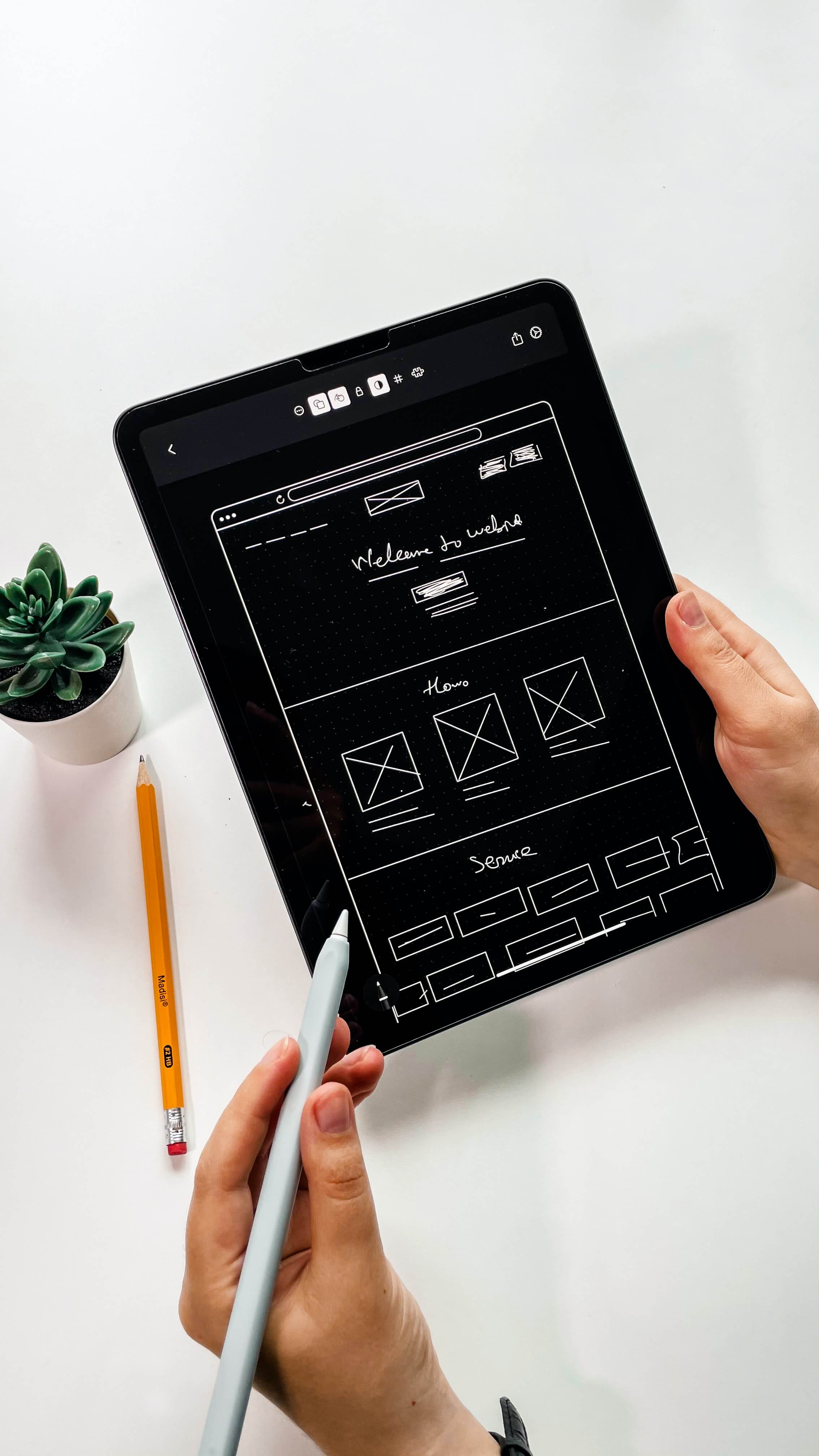 Tablet Device with Elements on it