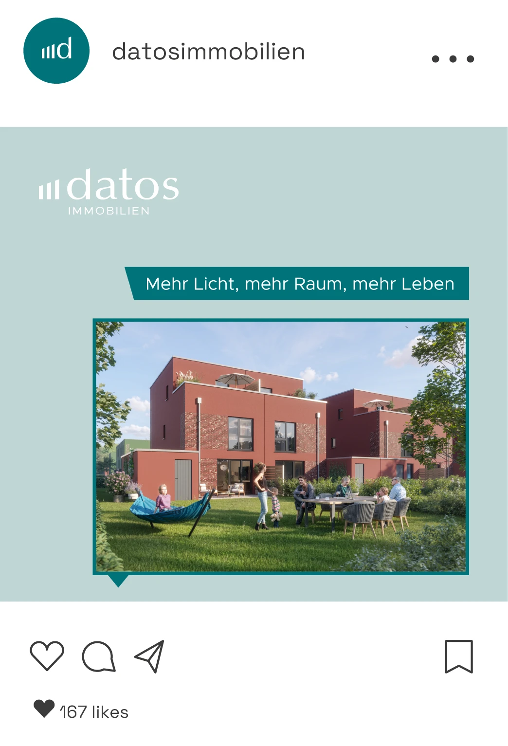 Haus mit Garten: Mehr Licht, mehr Raum, mehr Leben. Immobilien von datos Immobilien.