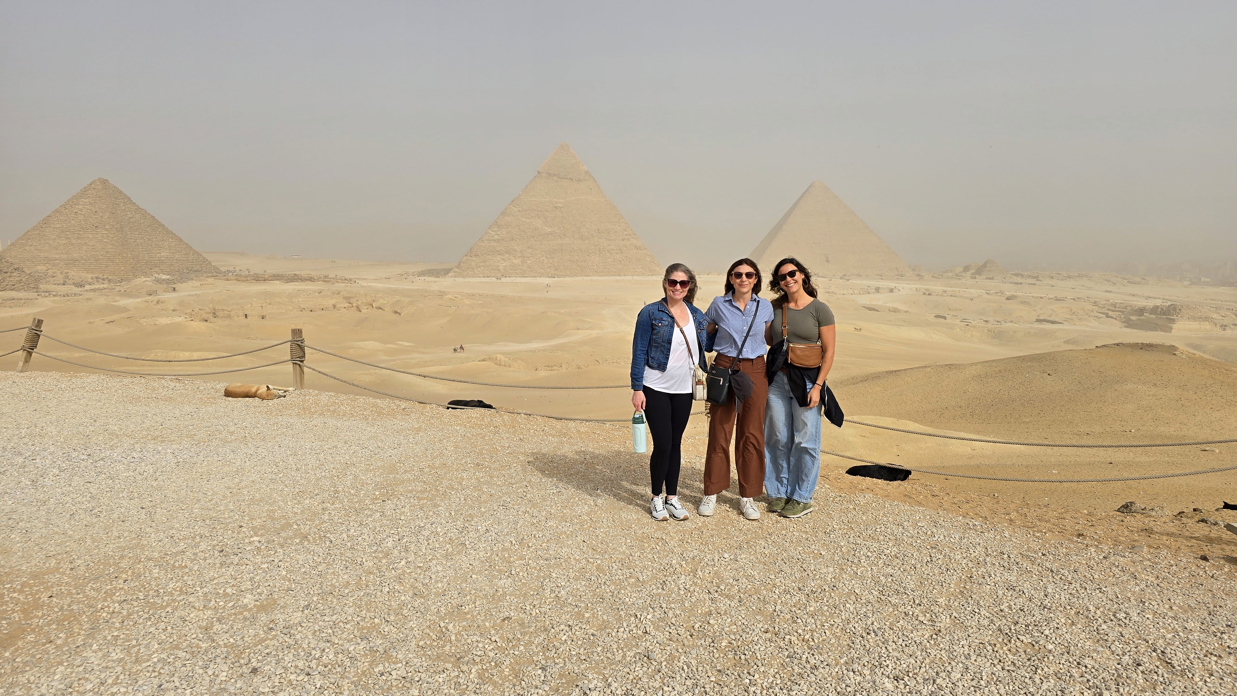 Team at the pyramids