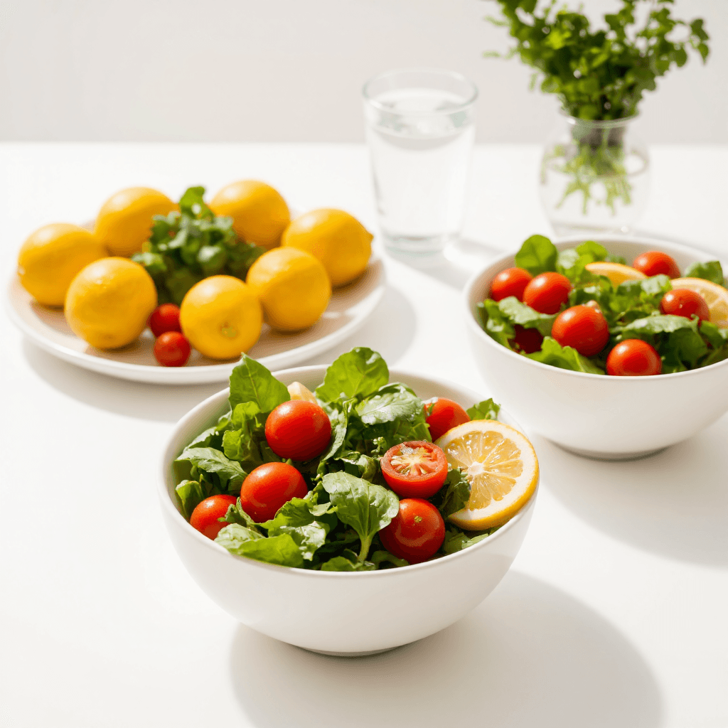 product photography of salad