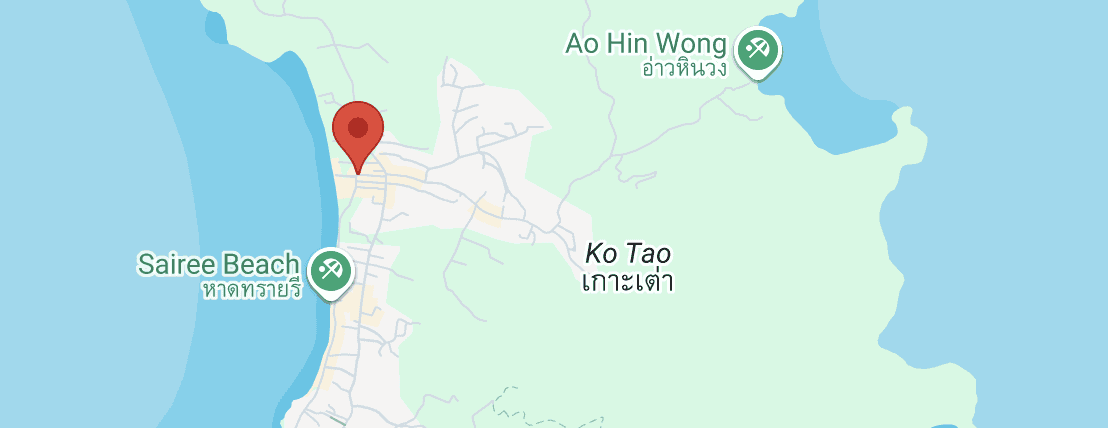 Location of Roctopus dive center in koh tao