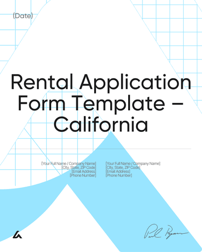 Rental Application Form Template – California 