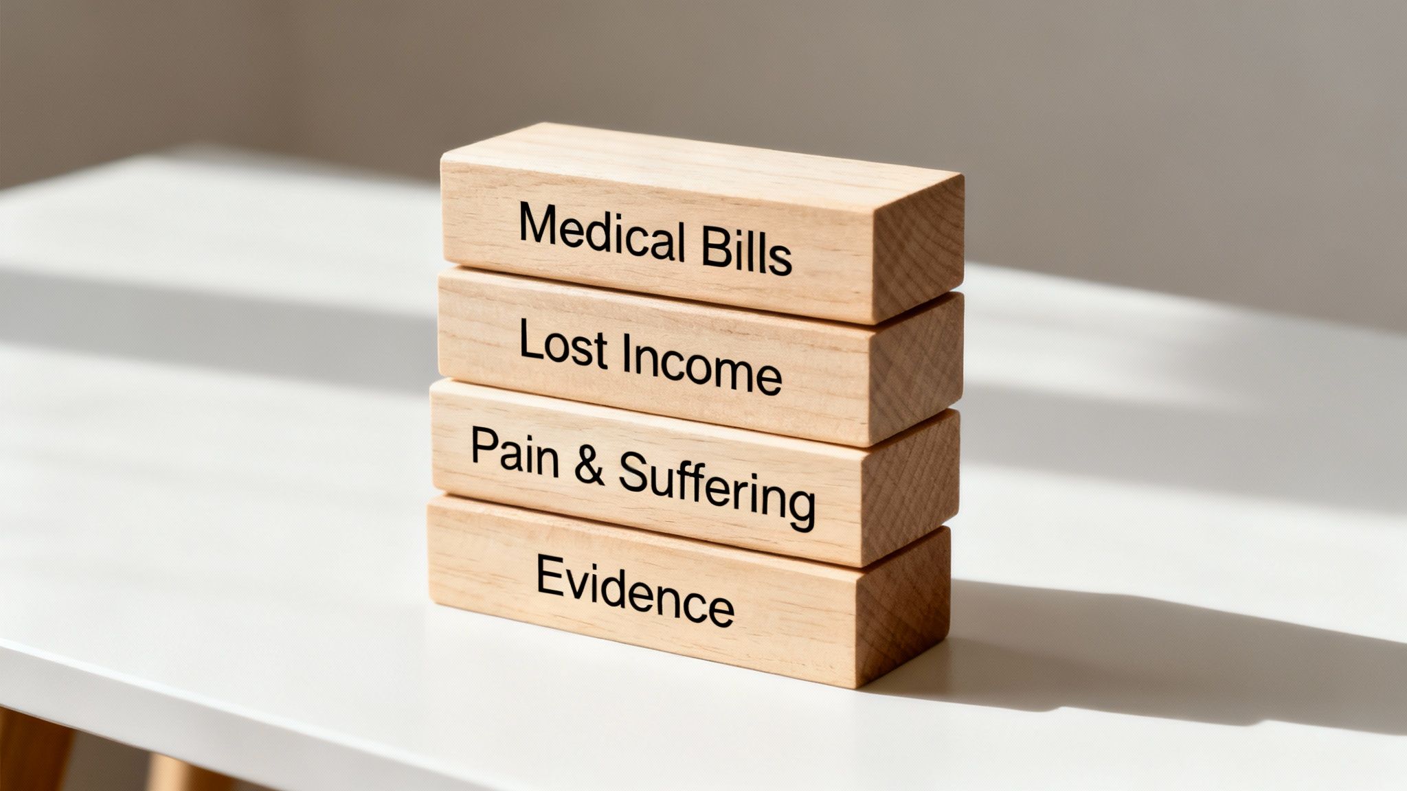 Person examining a large stack of medical bills and documents with a calculator.