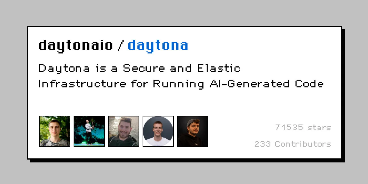Daytona GitHub repository card