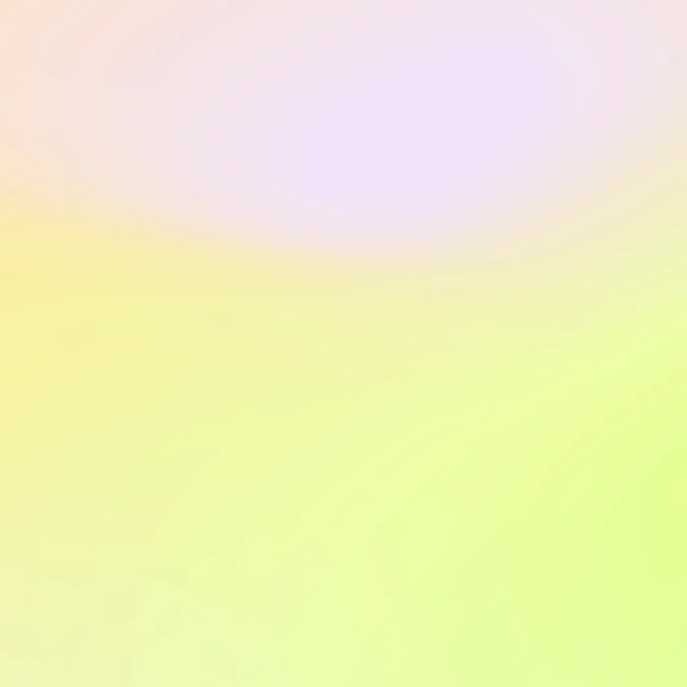 Gradient in shades of light green, light purple, and yellow