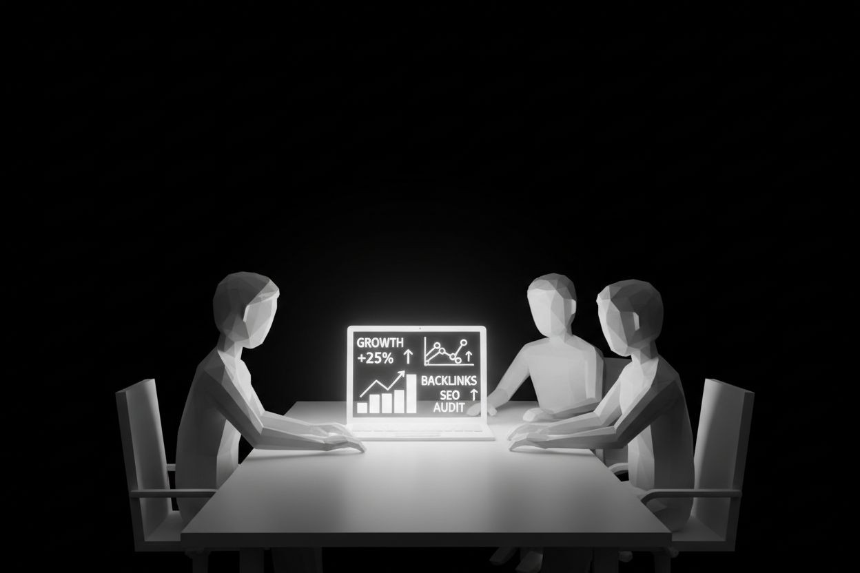 Team reviewing link building opportunities