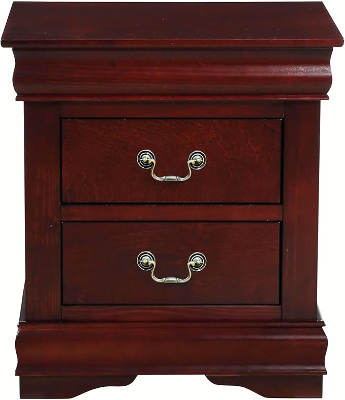 Elegant louis philippe nightstand with ample storage space and a timeless design.