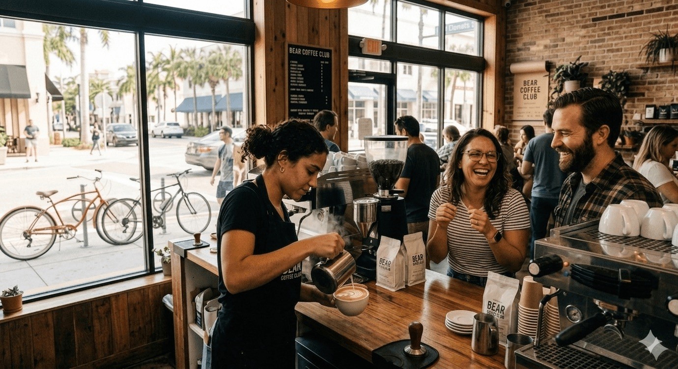 bear coffee club negocio en miami que usa yippeeka
