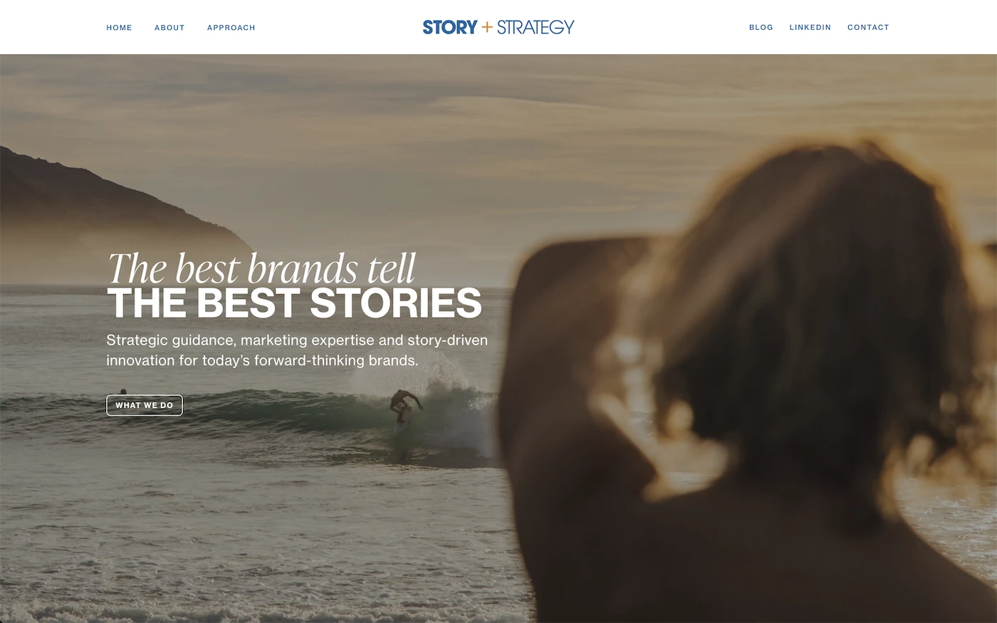 Story + Strategy website, built by Aaron Rolston