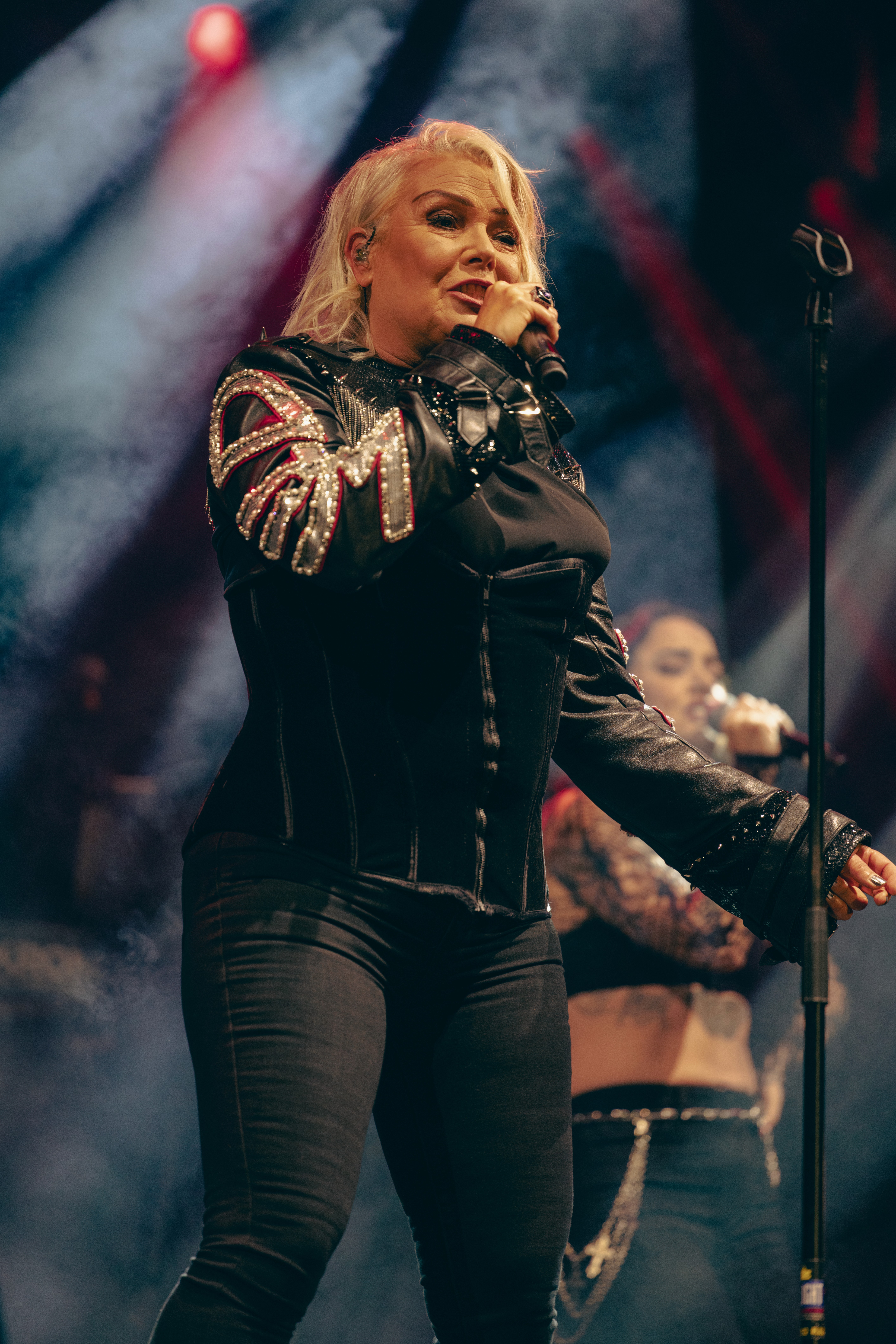 Stylish model in crowd