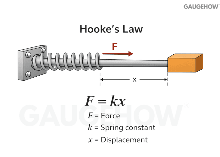 Hooke’s law spring equation