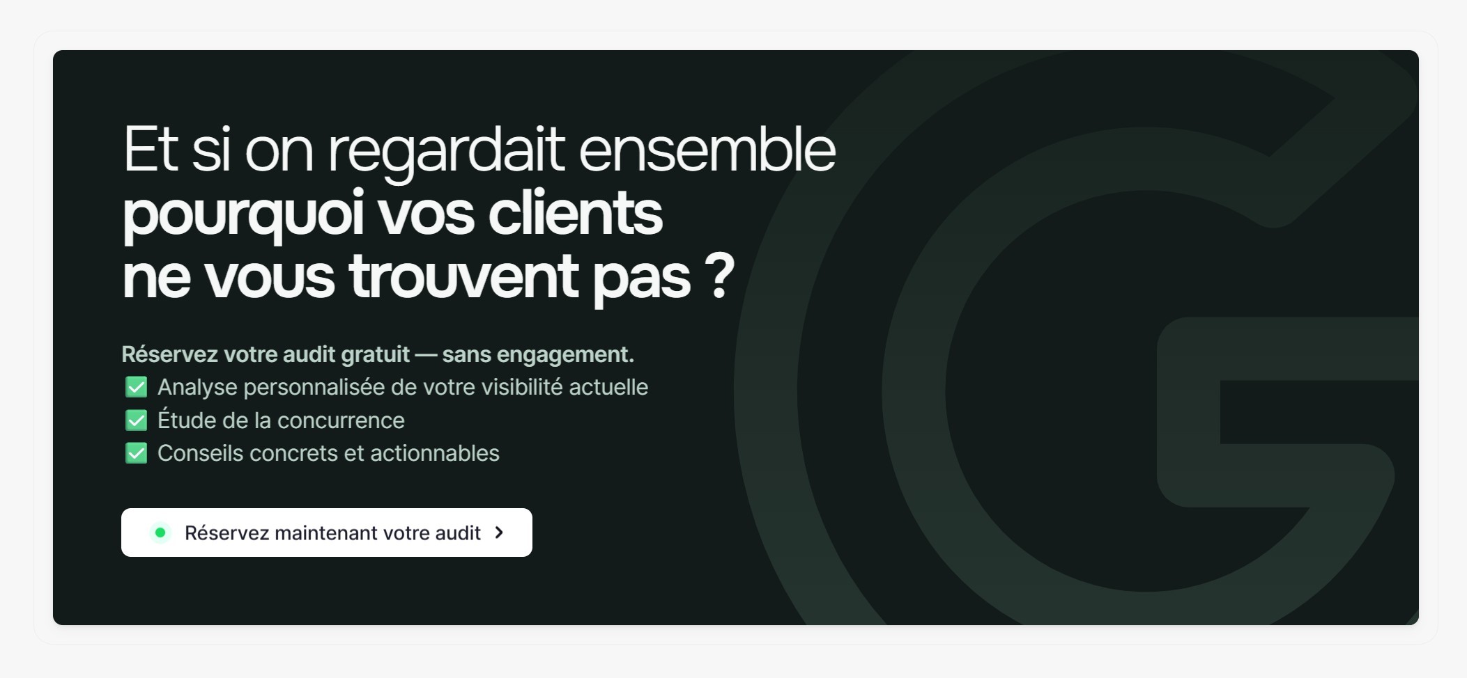 section cta landing page leaddy