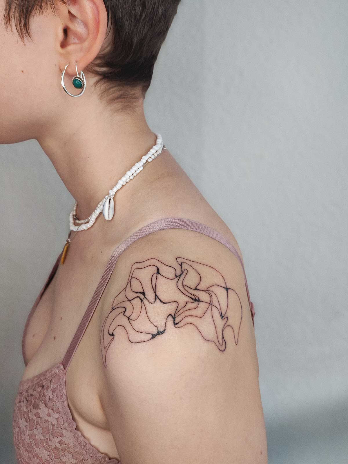 abstract lines tattoo