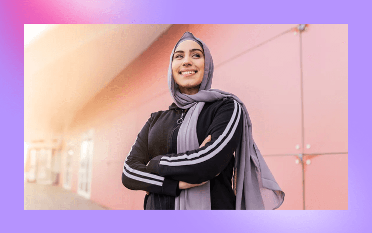 healthy islamic muslim women smilling