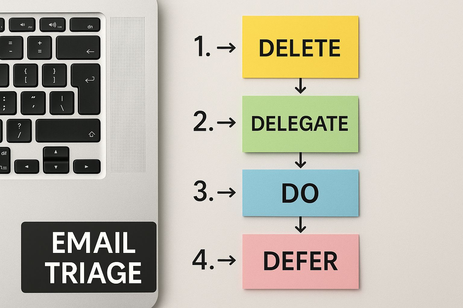Infographic about how to manage email overload