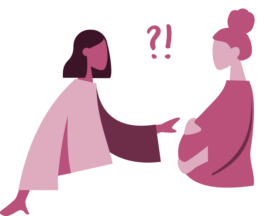 Zwei Frauen sprechen