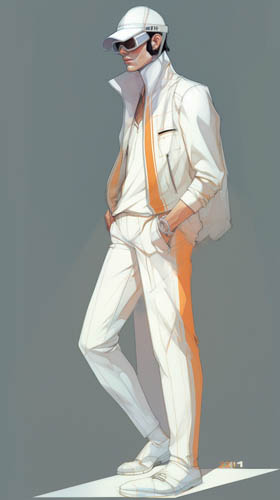 Futuristic Badminton fashion AI