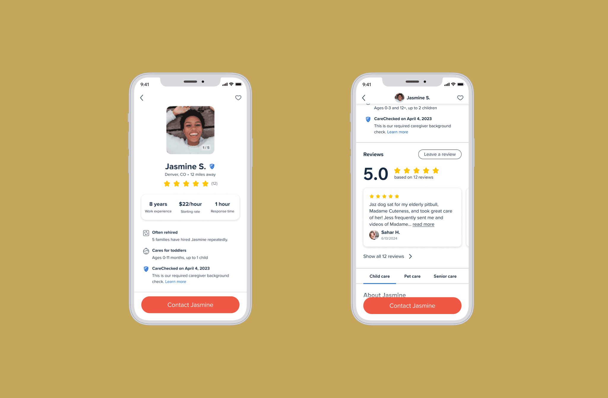 2 key screens from member profiles study