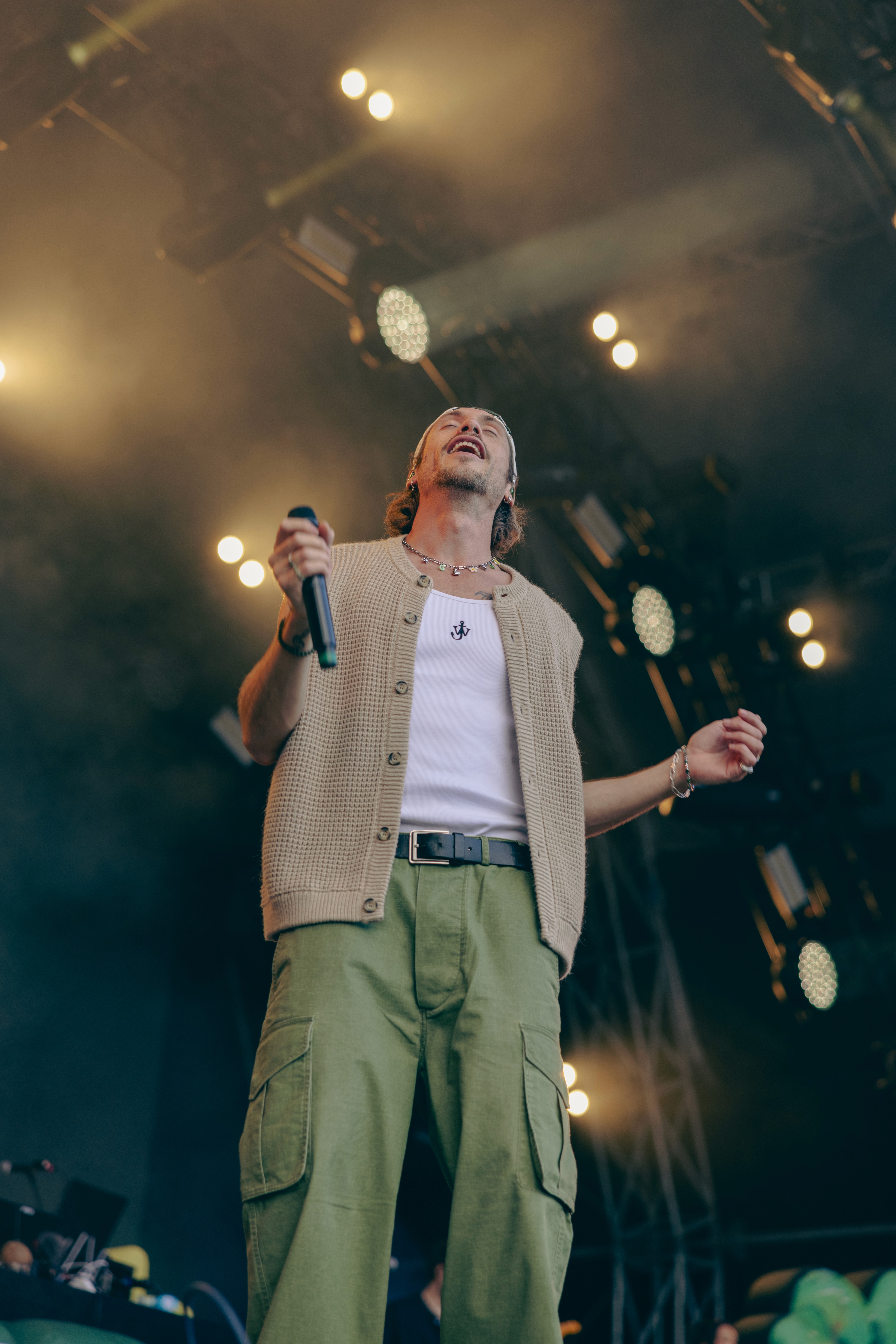 Stylish model in crowd