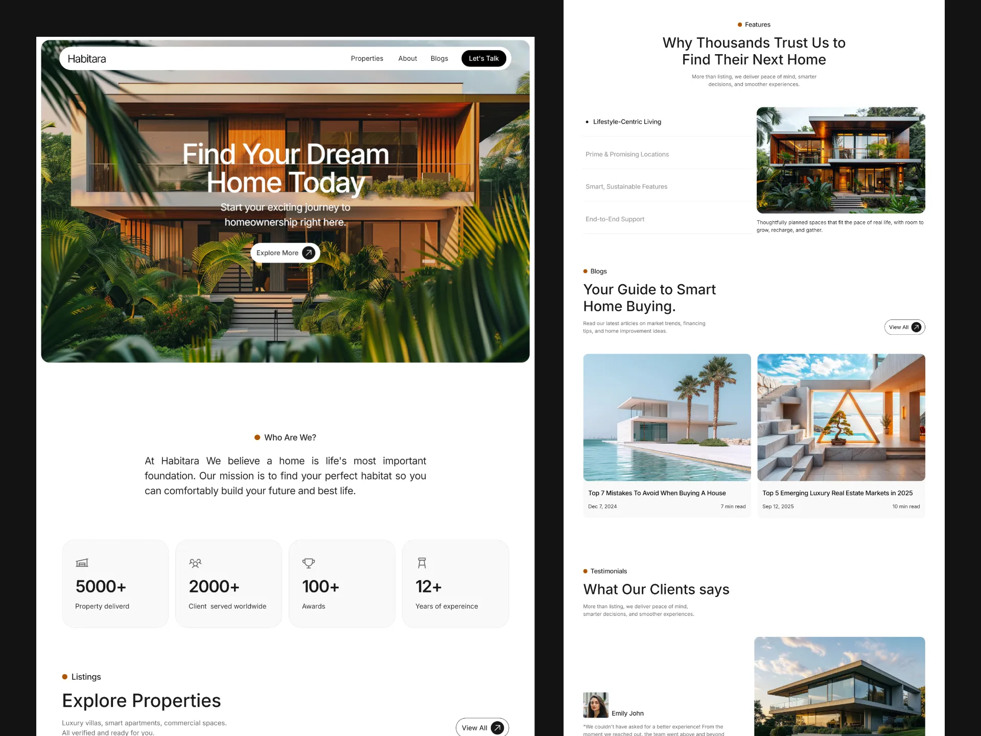 Real estate Website design