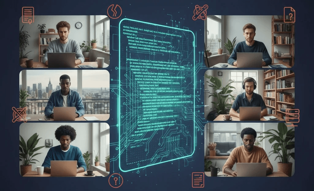 Infographic showing remote workers and code security risks with focus on IP ownership protection.