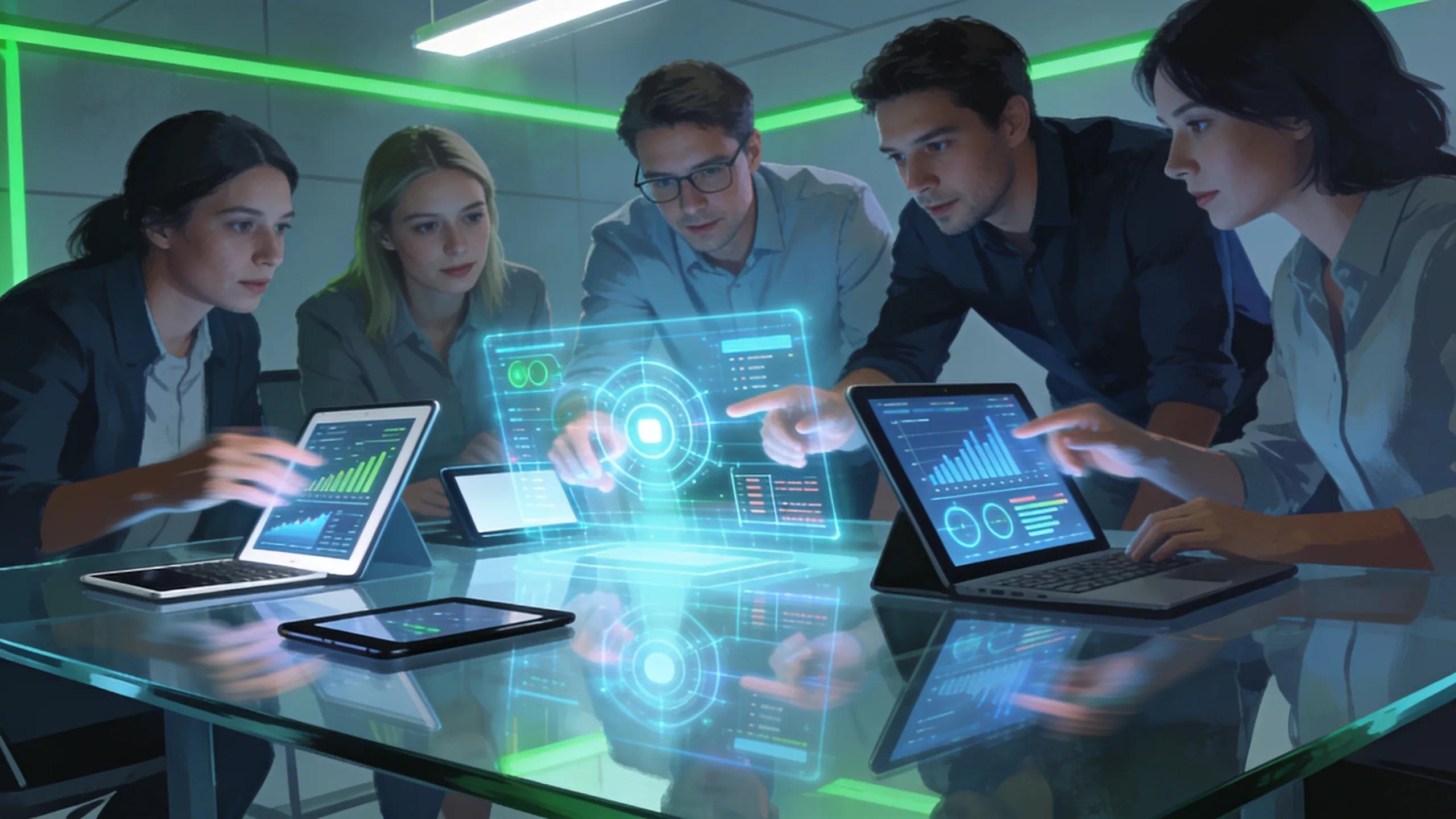 Team collaboration on AI technologies for effective marketing automation