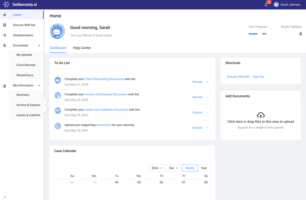 Product Screenshot, AI for Lawyers