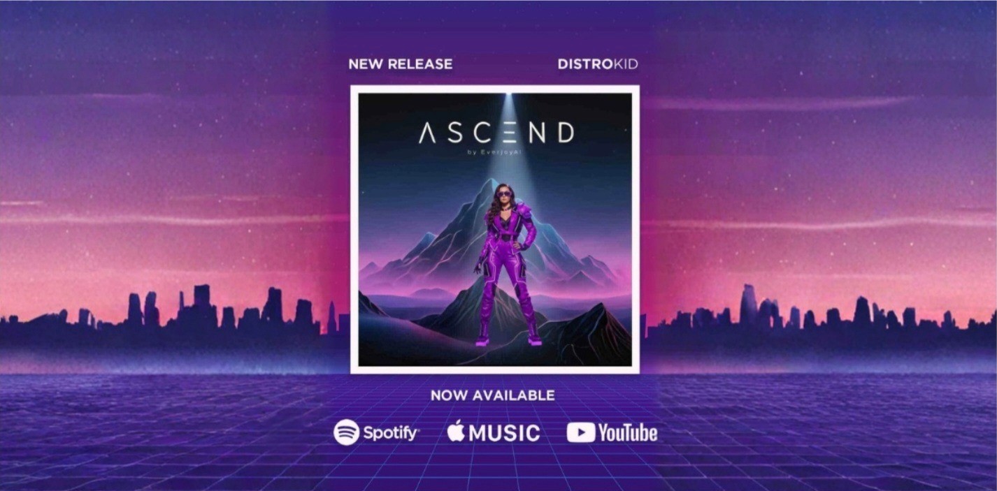 EverjoyAi's debut album "Ascend" blends pop, R&B, and AI innovation for a groundbreaking musical experience.