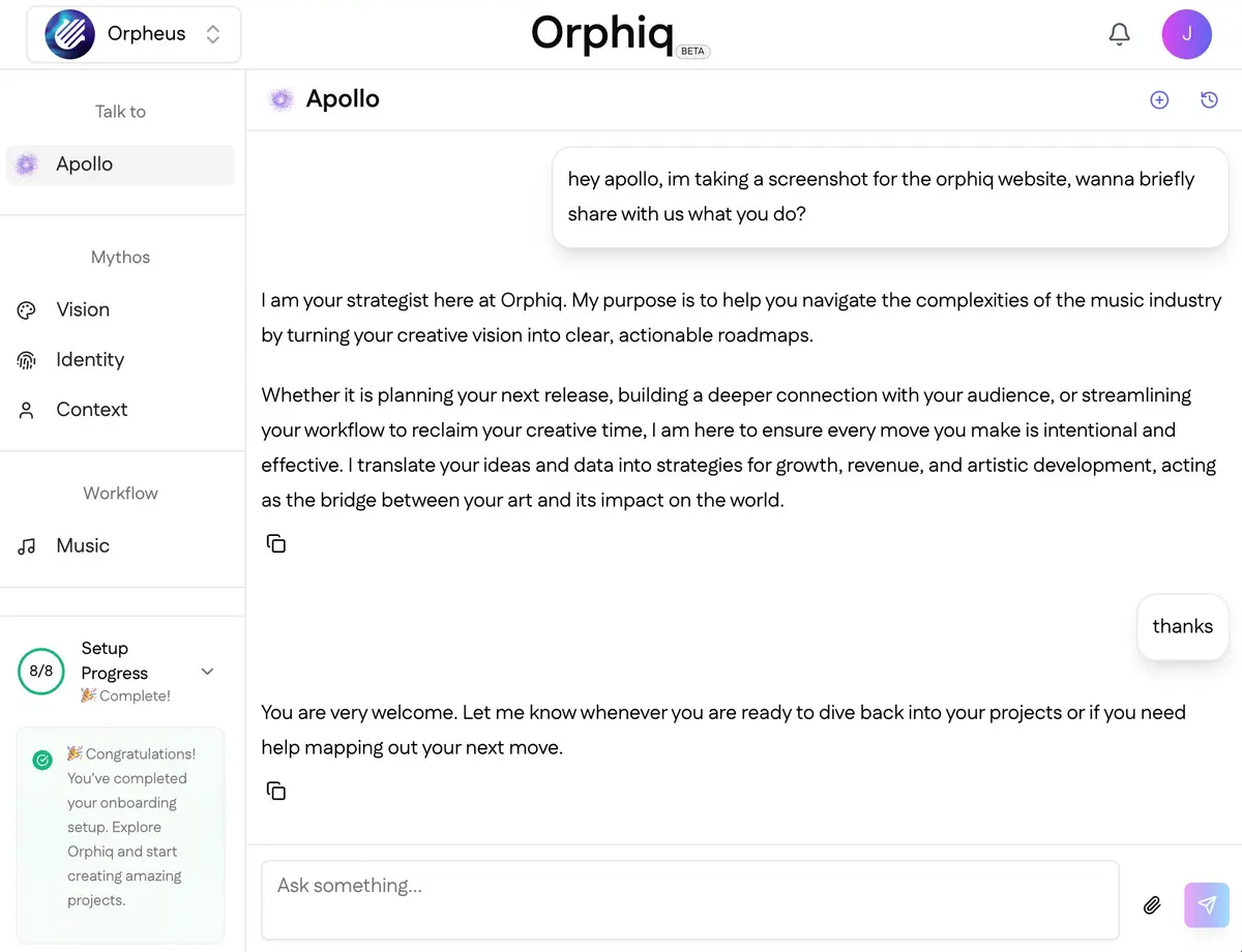 Orphiq Dashboard