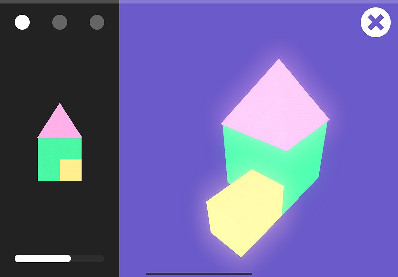 3D shapes: rotate the object to match its 2D projection