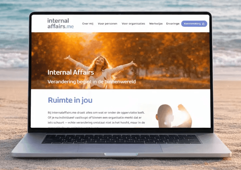 Onepager webdesign voor zelfstandig professional