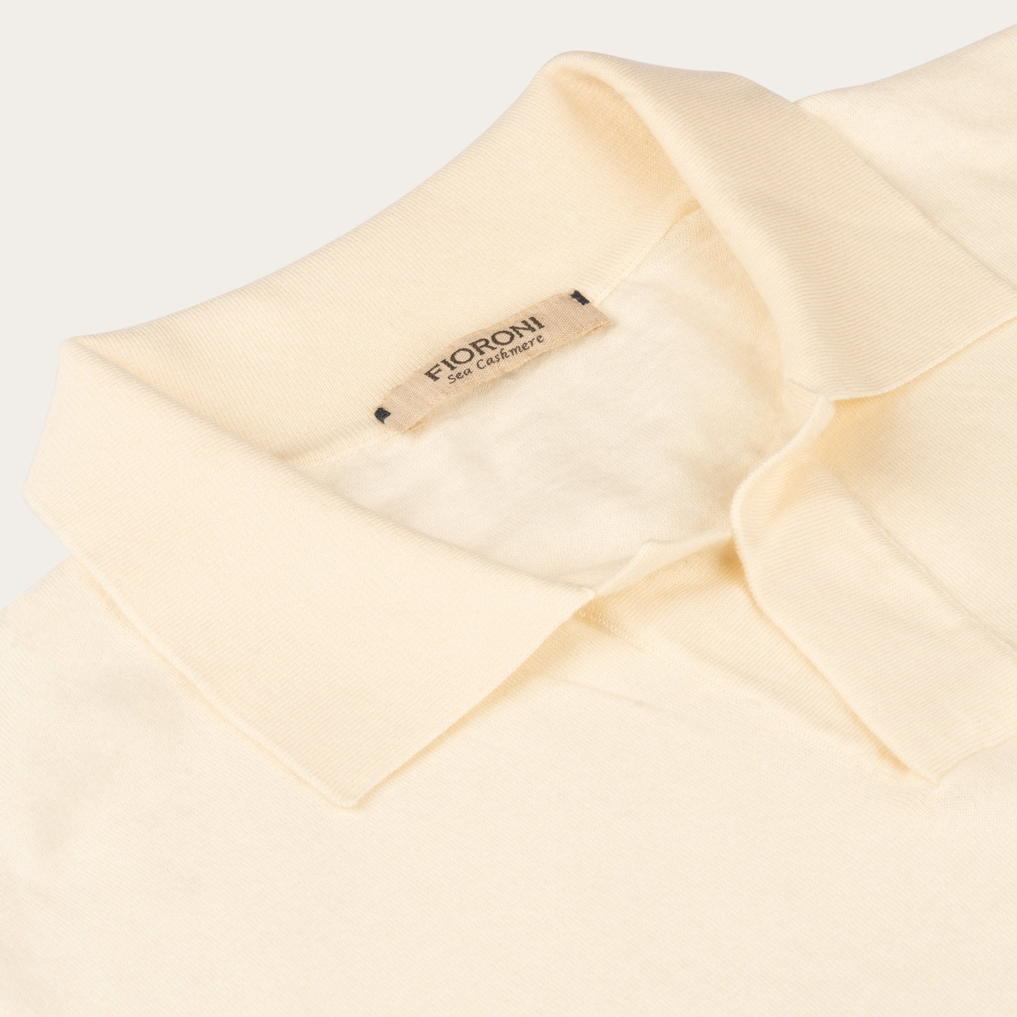 Polo - style cashmere sweater 'Duvet Exclusive' - Mandelli UK