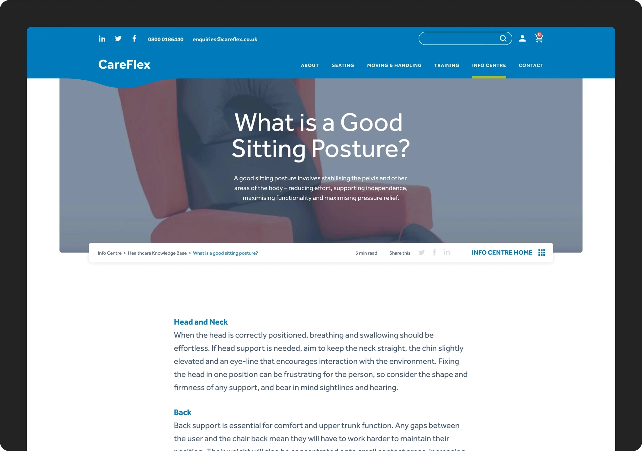 Careflex Article Page Design