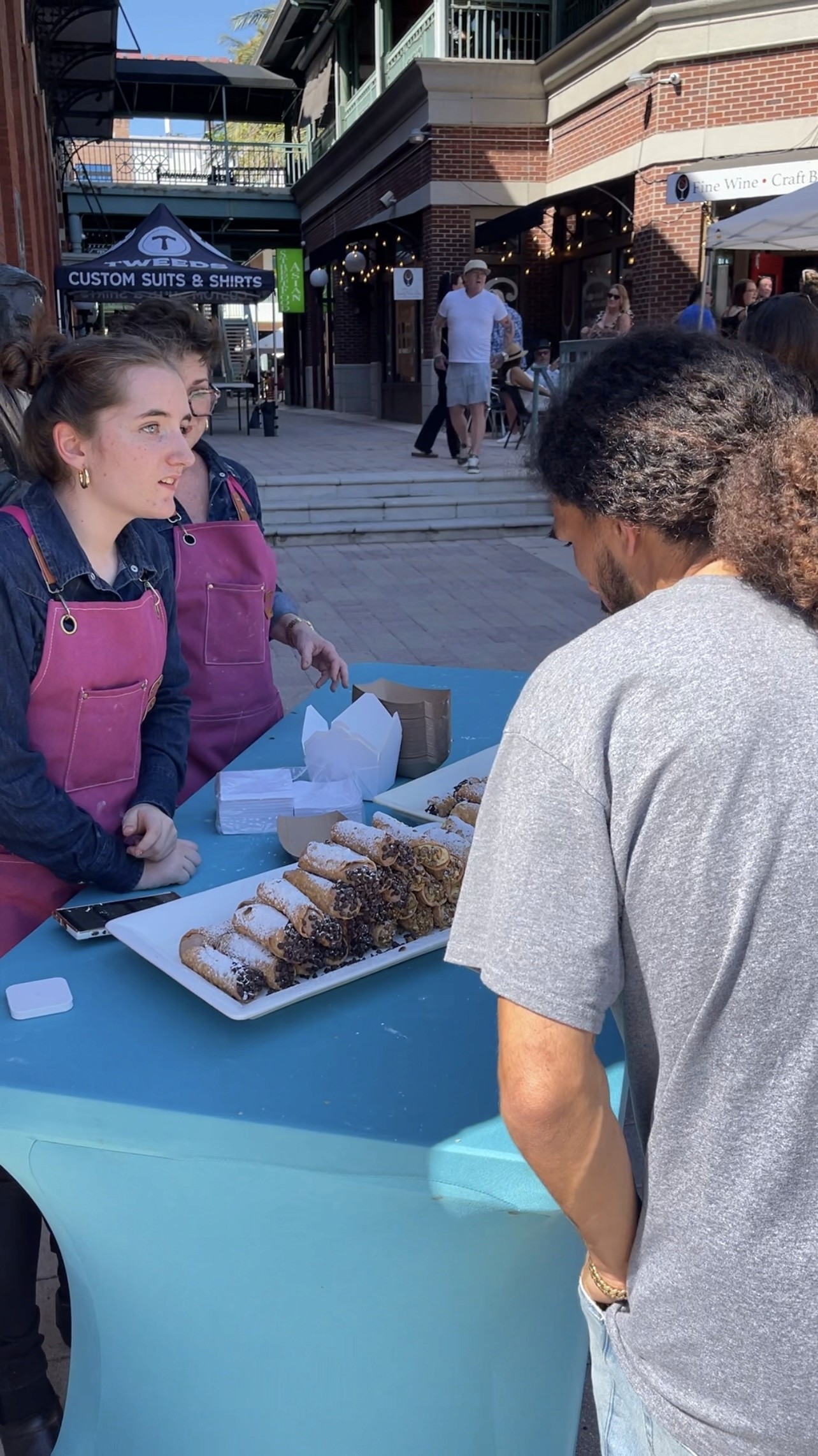 Pastries being sold