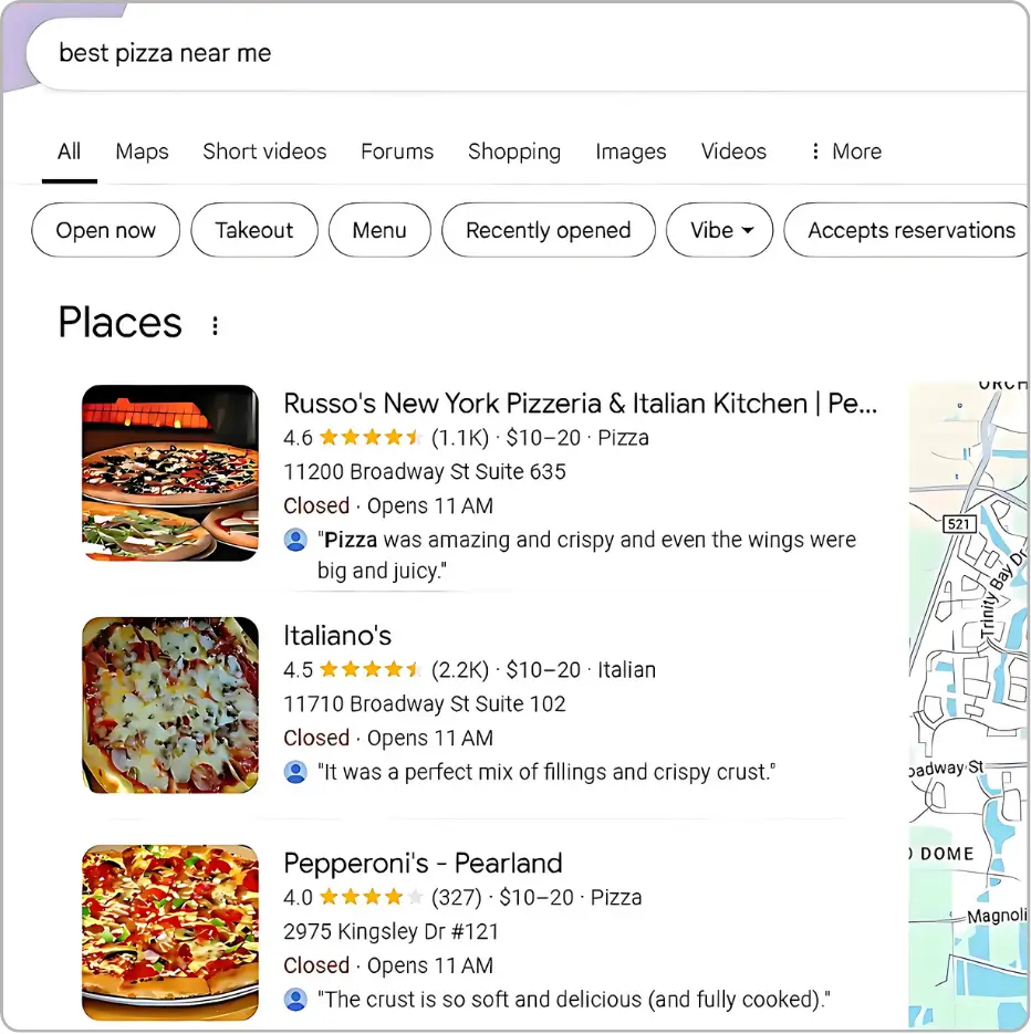 A GBP highlighting Name, Address and Phone Number