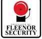 Fleenor Security Logo with red bell and black lettering