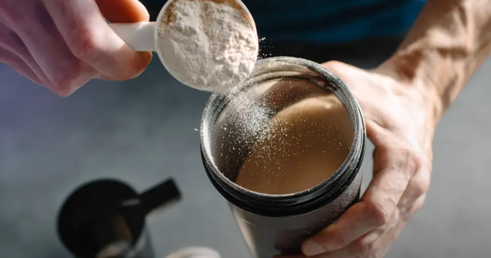 Whey protein is a fast-digesting protein that supports muscle recovery and growth.