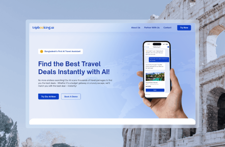 First screen of website