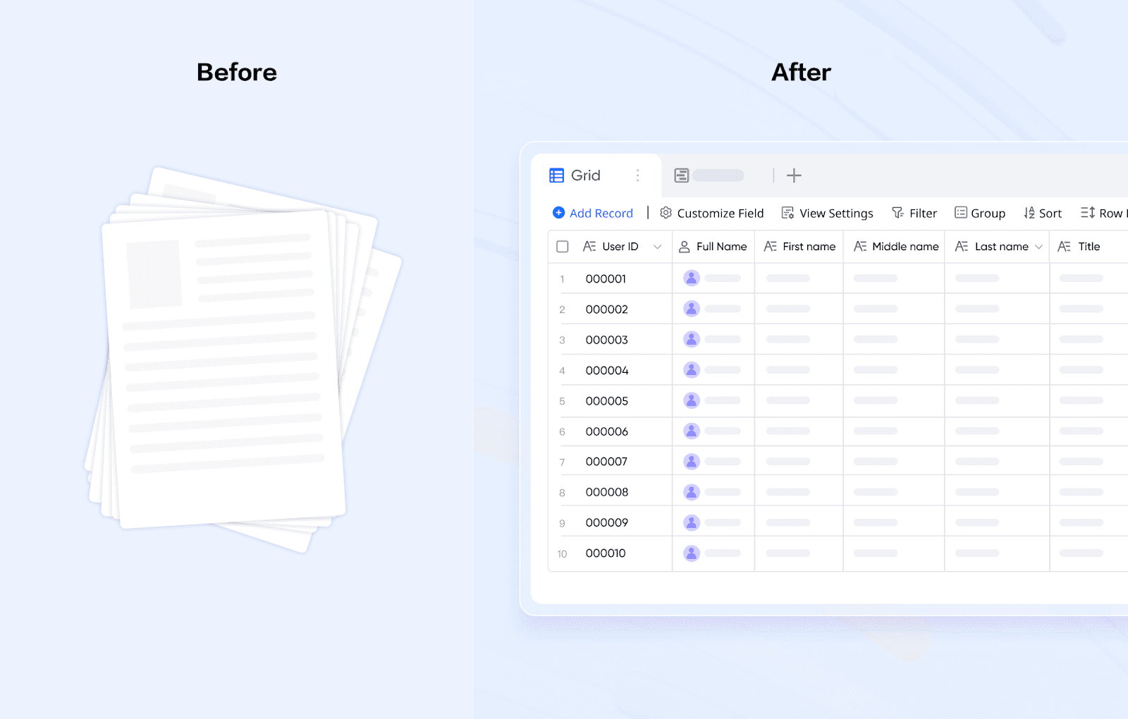 All employee details can be found in a central database