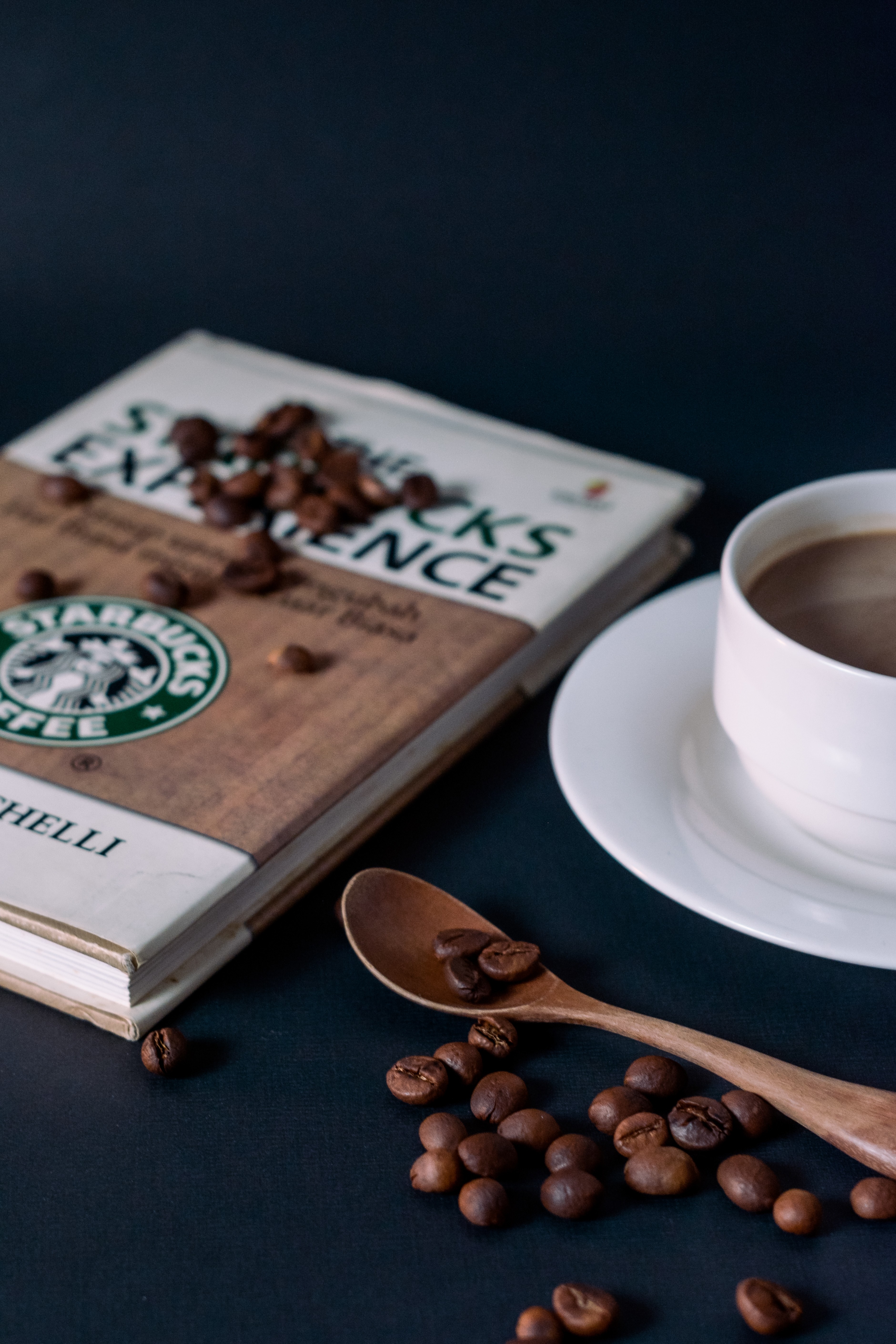 Coffee with Coffee Bean and Book