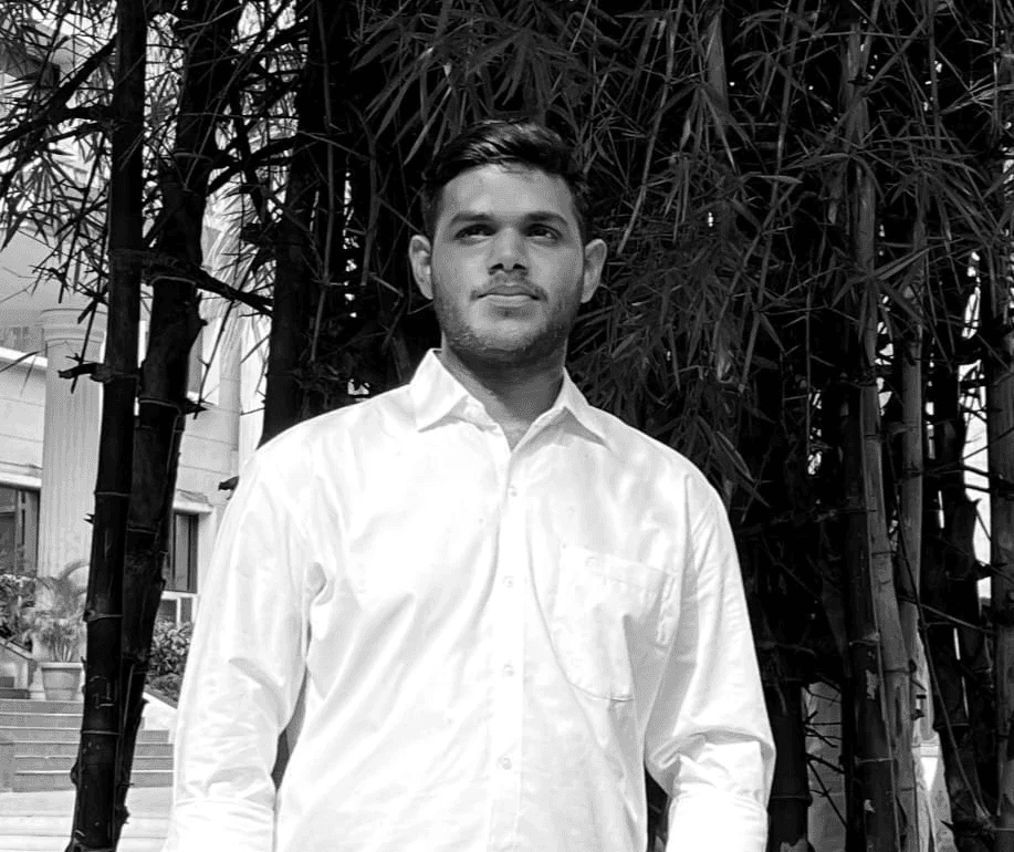 Black and white portrait of a man