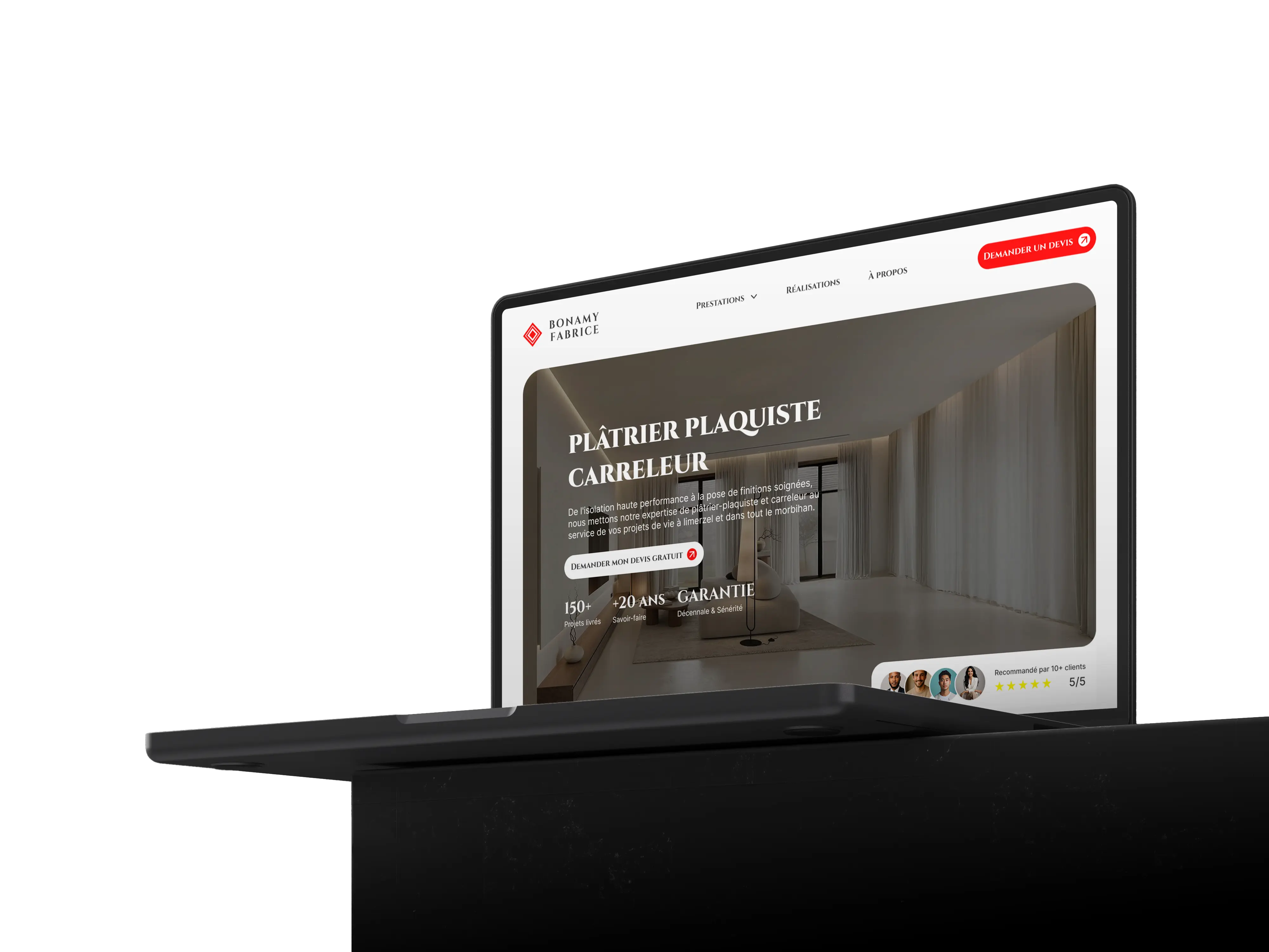 Mockup aeryx studio site-web