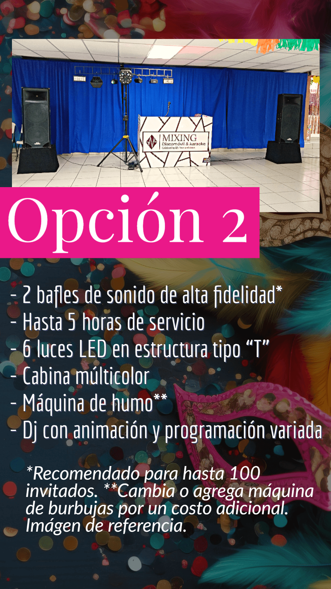 Opción 2 de servicio de Mixing Discomóvil