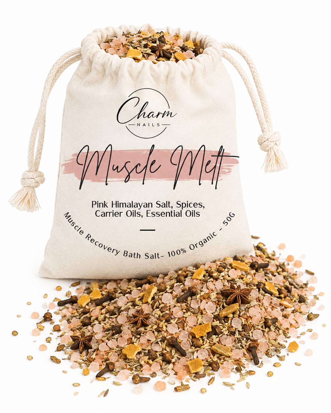 Muscle Melt bath salt by Charm Nails