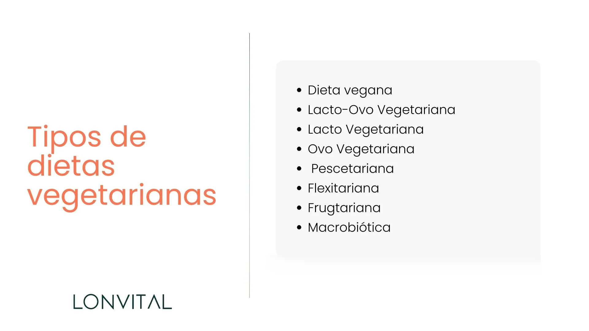 Tipos de dietas vegetarianas