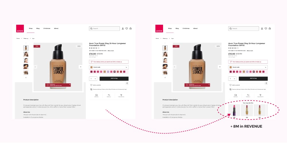 Before and After Product Page