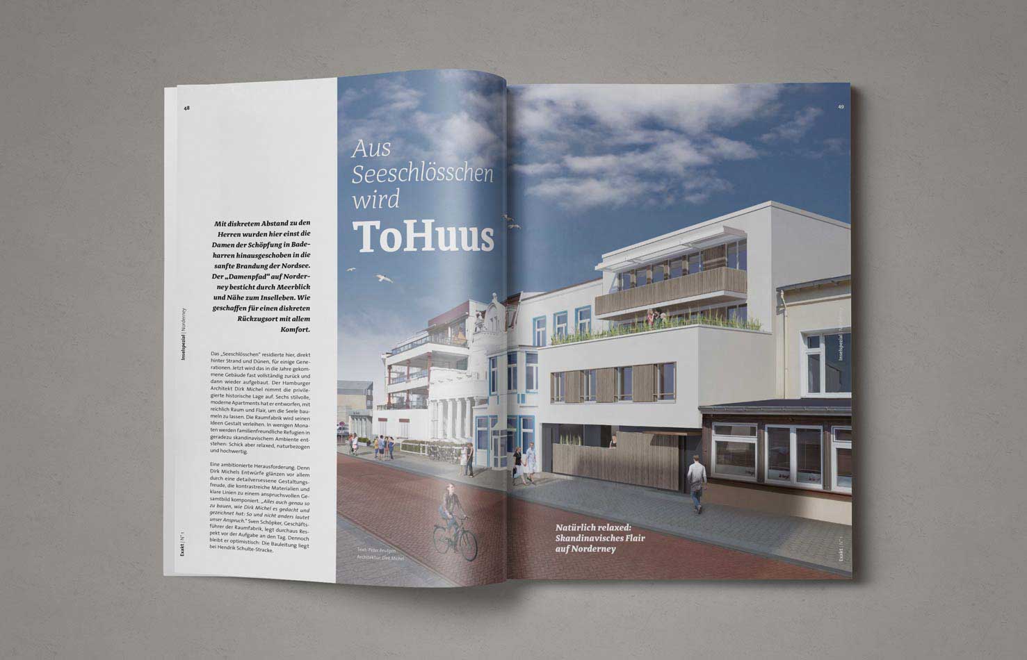 Doppelseite im Exakt Magazin – journalistische Inhalte modern aufbereitet