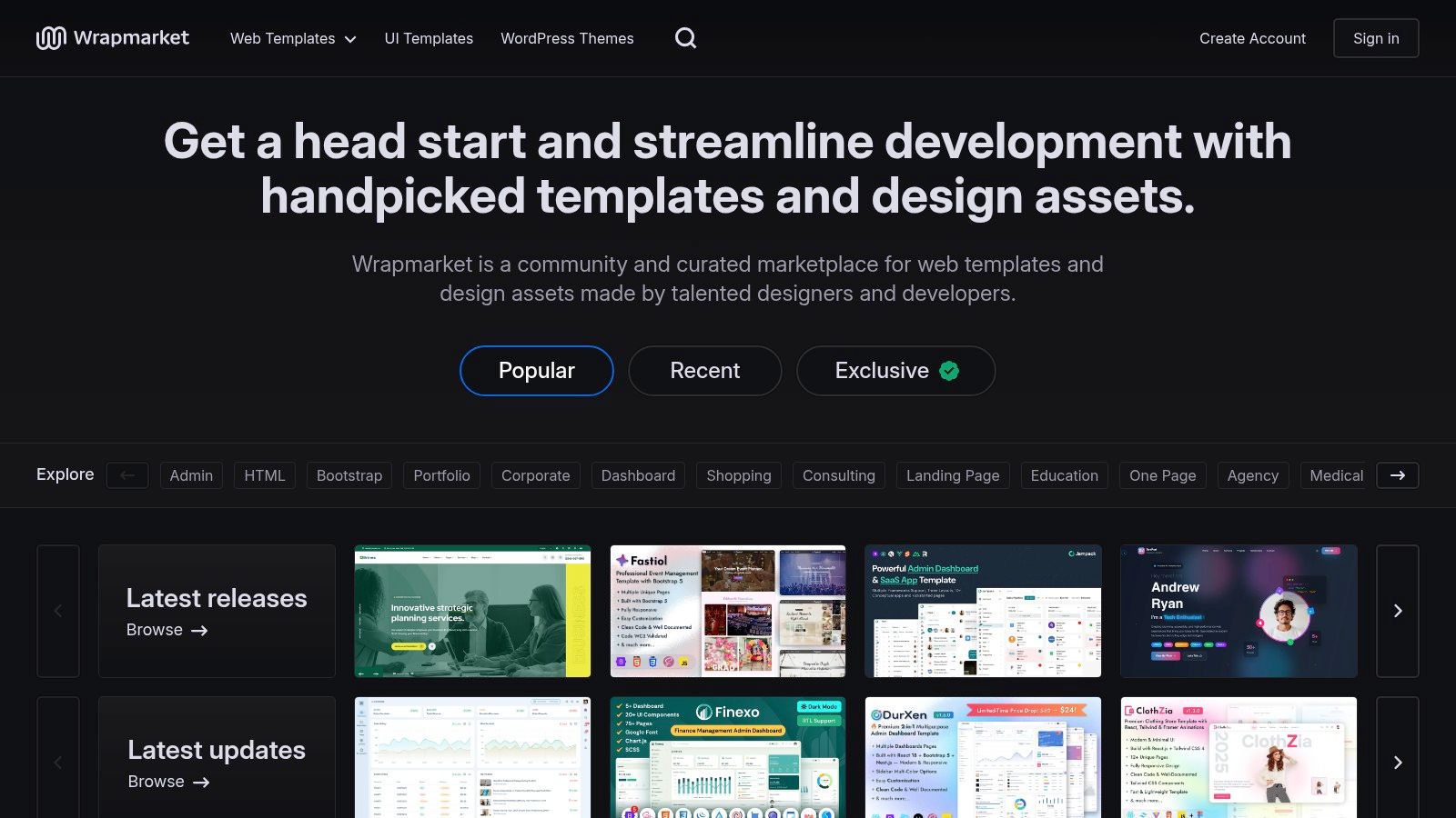 Wrapmarket (formerly WrapBootstrap)