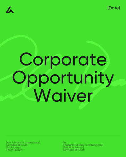 Corporate Opportunity Waiver